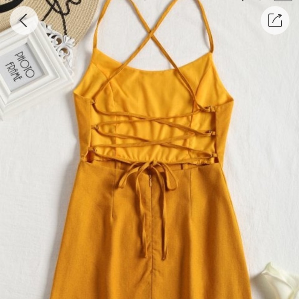 Zaful Gold Mini Dress